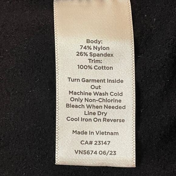 T by Talbots Fair Isle Half Zip Top & Leggings Set Women’s Small Black White - Picture 13 of 16